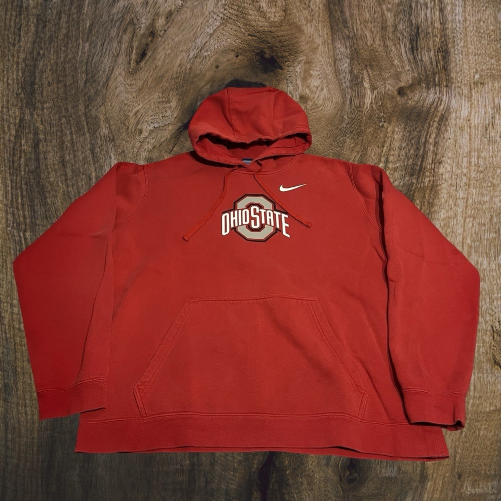Nike Ohio State Buckeyes Hoodie Red Swoosh NCAA Hoodie‎ Men's XL